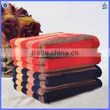 Five star top quality cotton jacquard strip towel yarn dyed