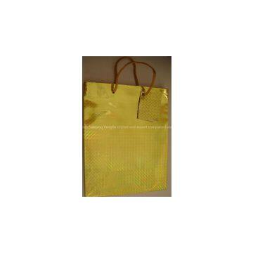 large hologram paper bag-gold