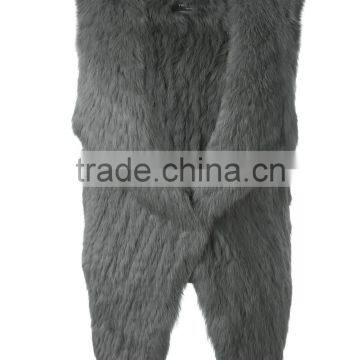 SJ360 Sleeveless Open-Front Fur Jacket Coat Real Rabbit Fur Vest