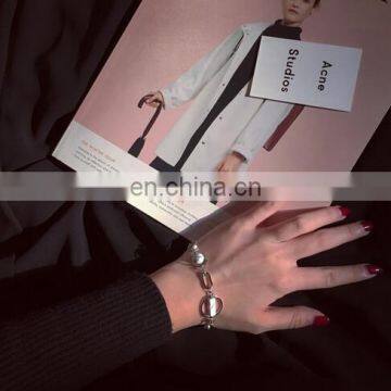 Temperament Design Bracelet Geometric Metal Marble Jewelry Female Simple Cold Wind Bracelet photo-6