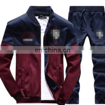 China Supplier Online Shopping Men's Baseball Collar Sweater Suit Set Loose Casual Sports Suit photo-3