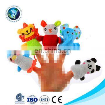 Educational baby toys finger puppets Zoo animals set mini plush toys