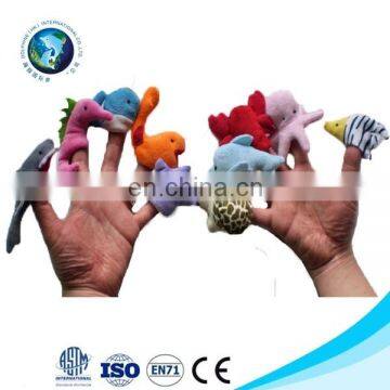 Custom plush funny hand sea animals dolls finger puppet fashion stuffed plush puppet finger