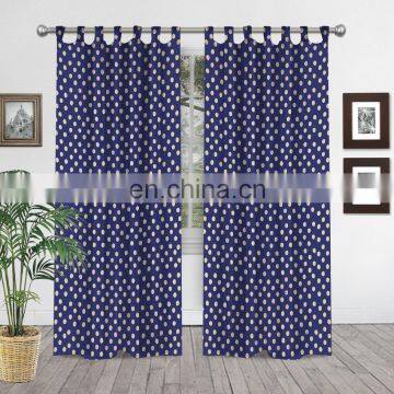 Indian Handmade Hand-Block Printed 100% Cotton Curtains Decor Art Window Usable Home Balcony Sheer