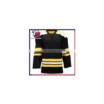 Wholesale customized boston black jersey embroidered hockey jerseys