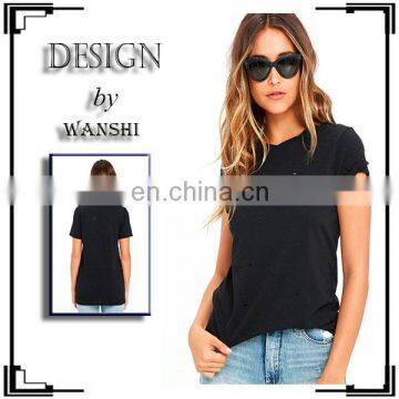 New arrival china supplier women shirt straight-cut design wholesale plain t-shirts