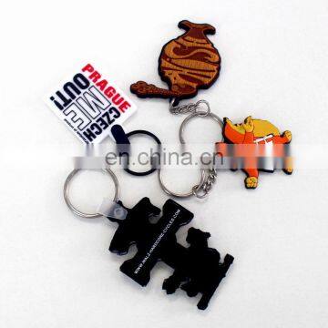 Customized design 3D soft PVC rubber keychain