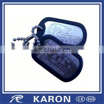 engraved stainless steel couple pendant with rubber wrap