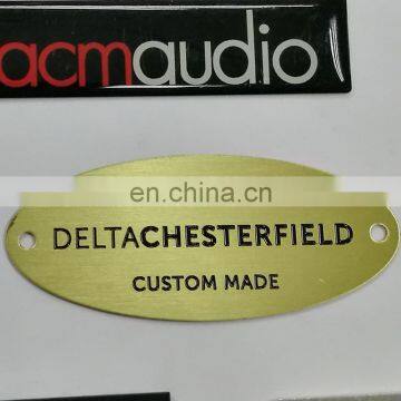 customized metal bronze oval tags for clothing