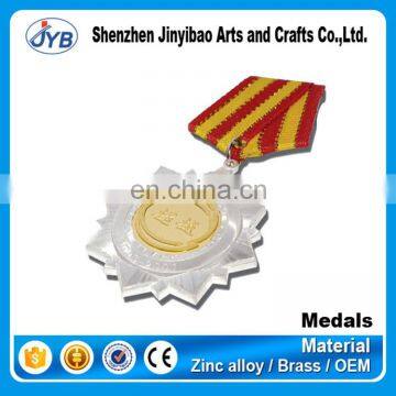 fashion style shining custom military medal ribbons customized for souvenir gifts