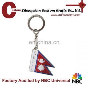 Nepal flag souvenir keyring