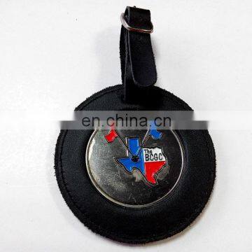 Personalized luggage or bag tag with custom logo and soft enamel process