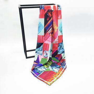 Good Quality Wholesale Custom Digital Print New Twill Silk Scarf