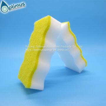 Magic Rub Sponge Scrubbing Melamine Sponge With Nylon Scouring Pad photo-3