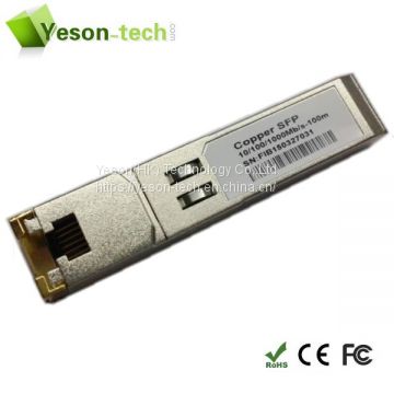 Professional Manufacture Wholesale RJ45 Copper 100m SFP 1000base, 1.25G SFP Transceiver