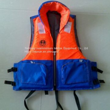 Marine life jacket vest type life jacket