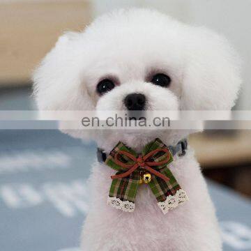 Noble Princess Wind Pet Bow Tie Texture Pet Collar With Bell