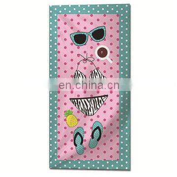 New Square Floral Beach Towel Custom Logo Print photo-3