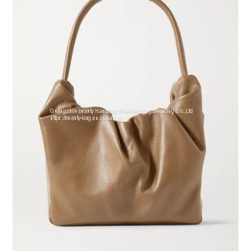 New autumn/Winter 2020 women's pleated leather one-shoulder NAP/ Net-a-Porter