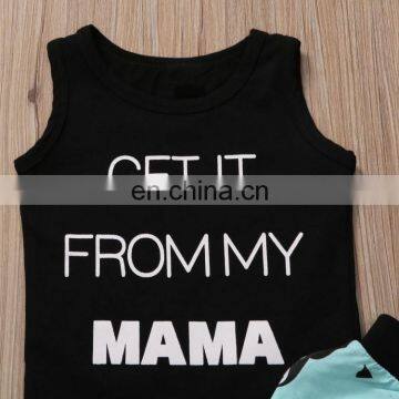 Fashion Children Waistcoat Tops And Short Pants Letter Summer Kids Boy Clothes photo-3