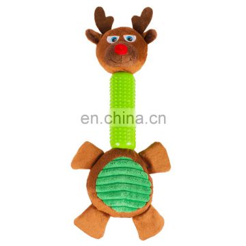 Wholesale Unique Oem Custom Cute Stuffed Deer Shape Squeaky Pet Dog Plush Toy