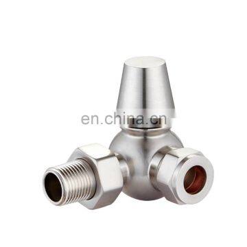 TRV forged brass radiator valve angle type without handle flooring heating system valves