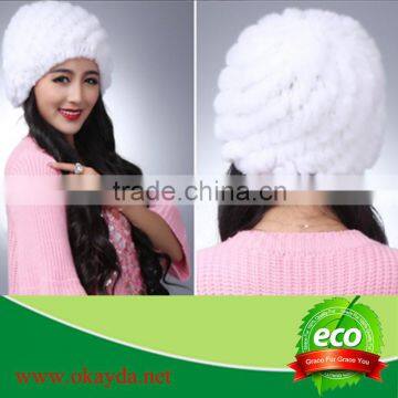 Factory price rex rabbit fur hat for women