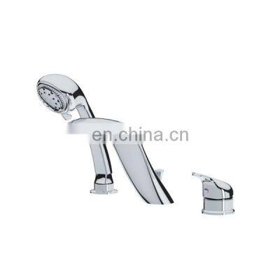 Bathtub Waterfall With Diverter Function ABS Chromed Shower Hand Hot Cold Valve Shower Hose Bathtub Faucet Mixer