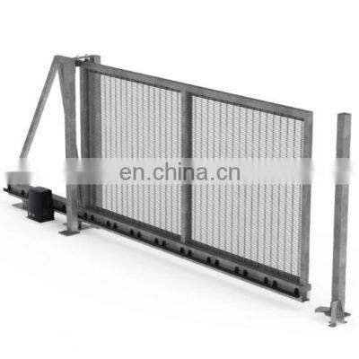 wholesale H 2 m * W 8 m Galvanized and power coated 358 mesh Cantilever Slide Gate Kits - Automated