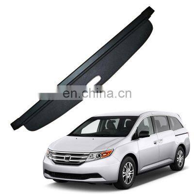 Black Beige Color Canvas Retractable Cargo Cover Tonneau Cover For Honda Odtssey 2009-2014