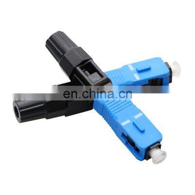 Pre-embedded FTTH Fiber Optic Drop Cable SC/UPC Fast Field Assembly Connector