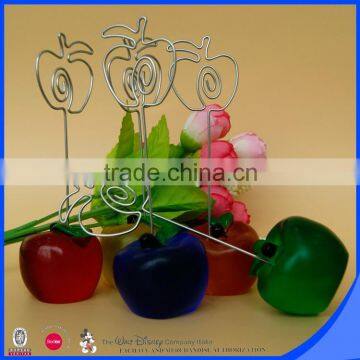 Apple resin base Apple clip place card holder