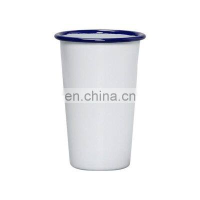 High quality colorful printing classic cheap iron blank enamel cup for drink