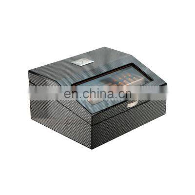 Carbon Fiber Cigars Storage Box Wooden Humidor Cigars Gift Box