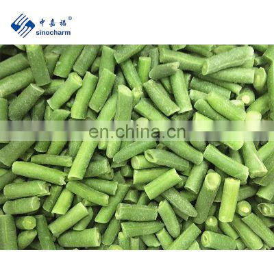 Sinocharm BRC A Approved 3-5CM IQF Green Bean Cut Frozen Green Bean