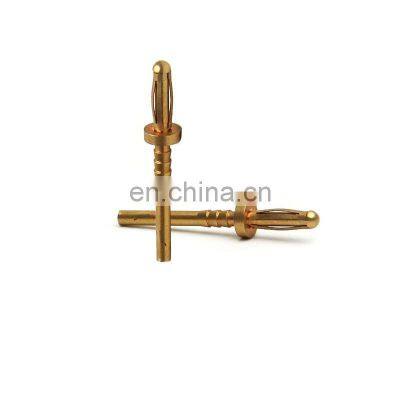 Custom 4mm Stackable Gold Plated Banana Plug Connector metal fabrication service