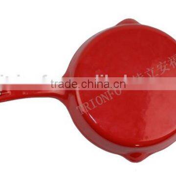 Two Pot Mouth Lightening Red Storing Cast Iron Non-stick Frying Pan photo-3