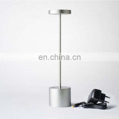 Hot Sell Hotel Aluminium Material LED Rechargeable Lamp Restaurant Decorative Table Lamp