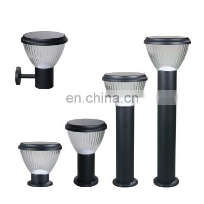 Outdoor Solar Powered Pillar Garden Lawn Lights Park Pathway Decor Solar LED Bollard Lights