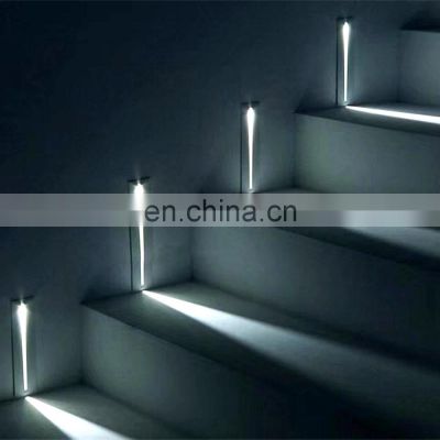 Modern Rectangle Narrow Beam AC85-265V Indoor Outdoor Recessed LED Stair Step Wall Lights