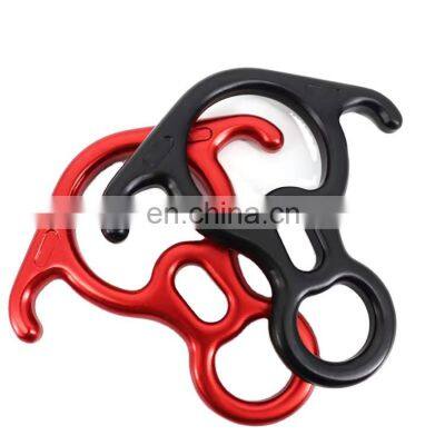 Wholesale Rescuing Climbing Escaping Aluminum Alloy 50KN Rescue Terminal 8 Descender with Lock Off Camping Tools