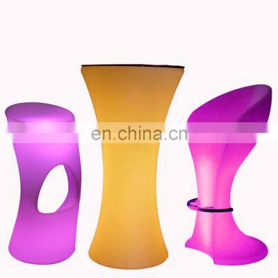 outdoor round party cocktail night club furniture led bar tables bar tables and chairs for events club waterproof garden chairs