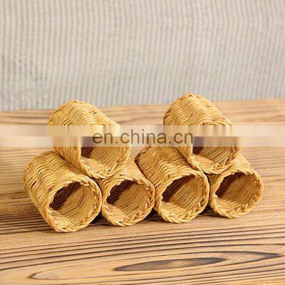 Unique Cheapest Wholesale Rattan Napkin Rings Set Tableware Set Napkin Holder Rings Wovenmade in Vietnam photo-2