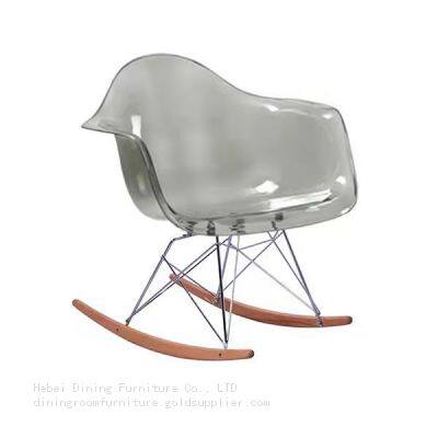 Acrylic Rocking Armchair Plastic Seat DC-P02PR