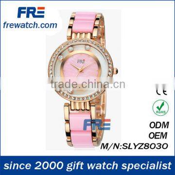 Crystal latest ladies hand chain watch