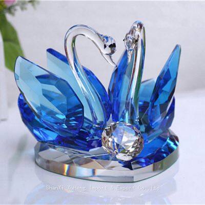 Colored K9 Crystal Swan Wedding Gifts Crystal Wedding Giveaway Gift Crystal Crafts Gifts photo-4