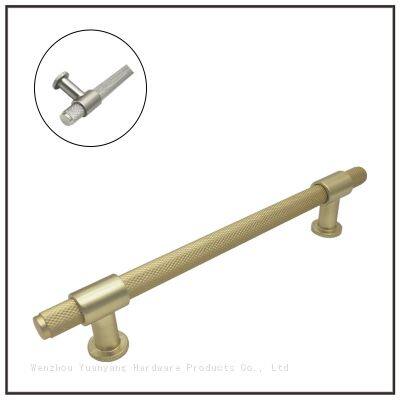 Fancy Knurled Pegangan Dan Kenop Tarik Laci Lemari Aluminium Furnitur Warna Ganda photo-3