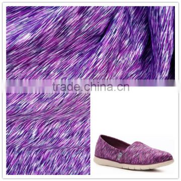 anti uv rainbow colored nylon spandex fabric for shoes