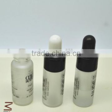 3ml frosted glass vial with black plastic dropper