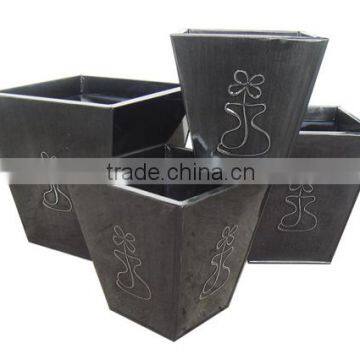 High quality best selling eco friendly Set of Square Zinc flower vase from Viet Nam